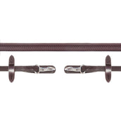 Schockemöhle Rênes Neo Line Caoutchouc Clip Marron/Argent Schockemöhle Rênes Neo Line Caoutchouc Clip Marron/Argent