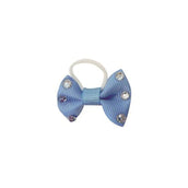 EQUITHÈME Petits Nœuds Ruban pour Tresses avec Strass Bleu clair EQUITHÈME Petits Nœuds Ruban pour Tresses avec Strass Bleu clair