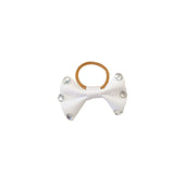 EQUITHÈME Petits Nœuds Ruban pour Tresses avec Strass Blanc EQUITHÈME Petits Nœuds Ruban pour Tresses avec Strass Blanc