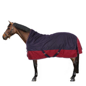 EQUITHÈME Couverture d'Extérieur Tyrex 1200D 0g avec Demi Cou Marine/Bordeaux EQUITHÈME Couverture d'Extérieur Tyrex 1200D 0g avec Demi Cou Marine/Bordeaux