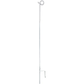Agradi Power Piquet de Clôture Acier de Ressort avec Boucle 10 Pièces Métal 109cm Blanc Agradi Power Piquet de Clôture Acier de Ressort avec Boucle 10 Pièces Métal 109cm Blanc