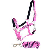 HKM Licol + Corde Crystal Souple Rembourrage Rose/Bleu foncé HKM Licol + Corde Crystal Souple Rembourrage Rose/Bleu foncé