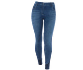 EQUITHÈME Pantalon d'Équitation Texas Denim bleu/Beige EQUITHÈME Pantalon d'Équitation Texas Denim bleu/Beige