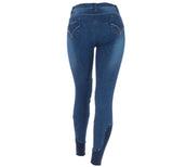 EQUITHÈME Pantalon d'Équitation Texas Denim bleu/Beige EQUITHÈME Pantalon d'Équitation Texas Denim bleu/Beige