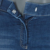 EQUITHÈME Pantalon d'Équitation Texas Denim bleu/Beige EQUITHÈME Pantalon d'Équitation Texas Denim bleu/Beige