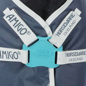 Amigo Couverture Turnout Eco Bravo 12 Plus 0g Teal/Grey Amigo Couverture Turnout Eco Bravo 12 Plus 0g Teal/Grey