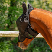 Agradi Horse Masque Anti-Mouches Fine Mesh avec Oreilles et Nez Noir Agradi Horse Masque Anti-Mouches Fine Mesh avec Oreilles et Nez Noir