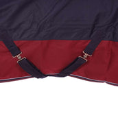 EQUITHÈME Couverture d'Extérieur Tyrex 1200D 0g avec Demi Cou Marine/Bordeaux EQUITHÈME Couverture d'Extérieur Tyrex 1200D 0g avec Demi Cou Marine/Bordeaux