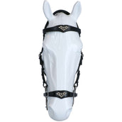 F.R.A. Hackamore Imperial Rênes en Cuir Souple Noir F.R.A. Hackamore Imperial Rênes en Cuir Souple Noir