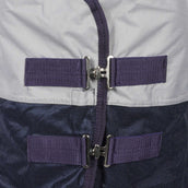 HKM Couverture Anti-Mouches Rain with Neck and Bellyflap Bleu Foncé/Gris HKM Couverture Anti-Mouches Rain with Neck and Bellyflap Bleu Foncé/Gris