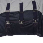 HKM Couverture Anti-Mouches Rain with Neck and Bellyflap Bleu Foncé/Gris HKM Couverture Anti-Mouches Rain with Neck and Bellyflap Bleu Foncé/Gris