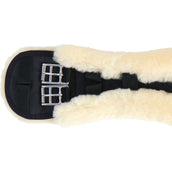 Werner Christ Sangle de Dressage Anatomic avec Fourrure Noir/Naturel Werner Christ Sangle de Dressage Anatomic avec Fourrure Noir/Naturel