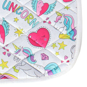 HB Tapis de Selle Unicorn Cartoon Impression Blanche HB Tapis de Selle Unicorn Cartoon Impression Blanche