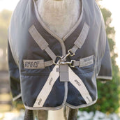 Amigo Chemise Turnout 1200D Pony 0g Marine/Gris Titane/Argent Amigo Chemise Turnout 1200D Pony 0g Marine/Gris Titane/Argent