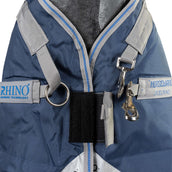 Rhino Chemise Turnout 100g Bleu marine/Gris titane/Bleu classique Rhino Chemise Turnout 100g Bleu marine/Gris titane/Bleu classique