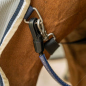 Velder Horsewear Premium Couverture Anti-Mouches Waterproof-Top Navy/Pearl Silver Velder Horsewear Premium Couverture Anti-Mouches Waterproof-Top Navy/Pearl Silver