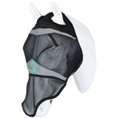 Agradi Horse Masque Anti-Mouches Fine Mesh avec Découpe D'oreille et le Nez Noir Agradi Horse Masque Anti-Mouches Fine Mesh avec Découpe D'oreille et le Nez Noir