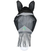 Agradi Horse Masque Anti-Mouches Fine Mesh avec Oreilles et Franges Noir Agradi Horse Masque Anti-Mouches Fine Mesh avec Oreilles et Franges Noir