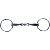 HKM Mors de Filet Double Brisure Acier Inoxydable 16mm RVS HKM Mors de Filet Double Brisure Acier Inoxydable 16mm RVS