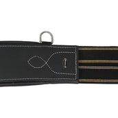 HORKA Sangle avec Protection de Ventre Cuir Noir/Argent HORKA Sangle avec Protection de Ventre Cuir Noir/Argent