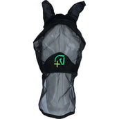 Agradi Horse Masque Anti-Mouches Fine Mesh avec Oreilles et Nez Noir Agradi Horse Masque Anti-Mouches Fine Mesh avec Oreilles et Nez Noir