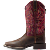 Ariat Bottes Western Round Up Back Zip Femme Worn Mocha/Rasberry Ariat Bottes Western Round Up Back Zip Femme Worn Mocha/Rasberry
