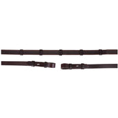 BR Rênes Linge 19mm Antidérapant Fermeture E Marron/Argent BR Rênes Linge 19mm Antidérapant Fermeture E Marron/Argent