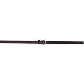 BR Rênes de Dressage Cuir Vernis/Caoutchouc Arrêts 16mm Noir BR Rênes de Dressage Cuir Vernis/Caoutchouc Arrêts 16mm Noir