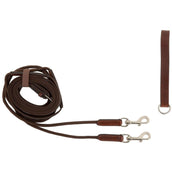 BR Rênes Allemandes Blackpool Anti-slip + Corde Oak/Silver BR Rênes Allemandes Blackpool Anti-slip + Corde Oak/Silver