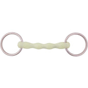 BR Mors de Filet Caoutchouc Apple Mouth 20mm Non Brisé RVS BR Mors de Filet Caoutchouc Apple Mouth 20mm Non Brisé RVS