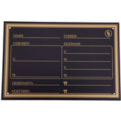 BR Plaque de Box Plastique Or Surimposition Noir BR Plaque de Box Plastique Or Surimposition Noir