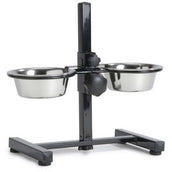 Beeztees Porte-Écuelle pour 2 Gamelles en Acier Inoxydable Noir Beeztees Porte-Écuelle pour 2 Gamelles en Acier Inoxydable Noir