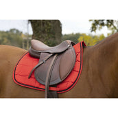 EQUITHÈME Tapis de Selle Satin Polyvalent Rouge EQUITHÈME Tapis de Selle Satin Polyvalent Rouge