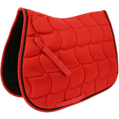 EQUITHÈME Tapis de Selle Satin Polyvalent Rouge EQUITHÈME Tapis de Selle Satin Polyvalent Rouge