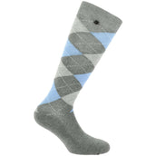 EQUITHÈME Chaussettes Argyle Gris clair/Bleu Ciel EQUITHÈME Chaussettes Argyle Gris clair/Bleu Ciel