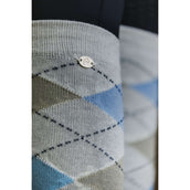EQUITHÈME Chaussettes Argyle Gris clair/Bleu Ciel EQUITHÈME Chaussettes Argyle Gris clair/Bleu Ciel