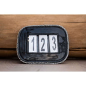 HB Porte-numéro Shine avec Paillette Noir/Argent Pailleté HB Porte-numéro Shine avec Paillette Noir/Argent Pailleté