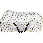 HKM Couverture Anti-Mouches Bee Blanc/Jaune HKM Couverture Anti-Mouches Bee Blanc/Jaune