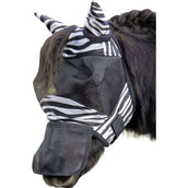 HKM Masque Anti-Mouches Zebra Noir/Blanc HKM Masque Anti-Mouches Zebra Noir/Blanc