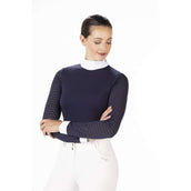 HKM T-shirt de Concours Monaco Longue Manche Bleu Foncé HKM T-shirt de Concours Monaco Longue Manche Bleu Foncé