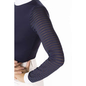 HKM T-shirt de Concours Monaco Longue Manche Bleu Foncé HKM T-shirt de Concours Monaco Longue Manche Bleu Foncé