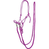 HKM Licol en Corde avec Rênes Rose HKM Licol en Corde avec Rênes Rose