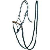 HKM Licol en Corde Strass Deko avec Rênes Pétrole/Marron HKM Licol en Corde Strass Deko avec Rênes Pétrole/Marron