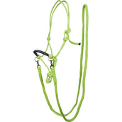 HKM Licol en Corde Strass Deko avec Rênes Citron Vert/Marine HKM Licol en Corde Strass Deko avec Rênes Citron Vert/Marine