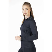 HKM Polo Glamour Longsleeve Bleu Foncé/Or Rose HKM Polo Glamour Longsleeve Bleu Foncé/Or Rose