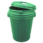 Tonneau à Nourriture avec Fermeture Pivotante 70L Vert Tonneau à Nourriture avec Fermeture Pivotante 70L Vert