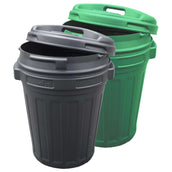 Tonneau à Nourriture avec Fermeture Pivotante 70L Vert Tonneau à Nourriture avec Fermeture Pivotante 70L Vert