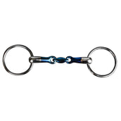 HORKA Mors de Filet Double Brisure Fer Sweet Iron 16mm Acier bleu HORKA Mors de Filet Double Brisure Fer Sweet Iron 16mm Acier bleu