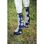 Horseware Fly Boots Set of 2 Argent/Bleu Marine Horseware Fly Boots Set of 2 Argent/Bleu Marine
