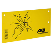 Ako Panneau de Mise en Garde Attention Clôture Électrique Jaune Ako Panneau de Mise en Garde Attention Clôture Électrique Jaune